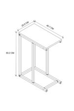 ⁦طاولة ضيافة جانبية معدنية مقاس 45x25⁩ - الصورة ⁦2⁩