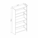 ⁦خزانة كتب موديل Tiran باللون الأسود والخشبي⁩ - الصورة ⁦3⁩