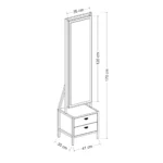 ⁦شوفنير بمرآة موديل Elegante باللون الأبيض⁩ - الصورة ⁦7⁩