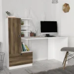 ⁦طاولة دراسة باللون الأبيض والخشبي موديل Domingos⁩ - الصورة ⁦4⁩