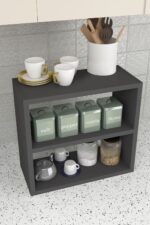 ⁦رف توابل على سطح الطاولة - باللون الرصاصي⁩ - الصورة ⁦6⁩