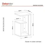 ⁦طاولة صالون جانبية رخام أبيض موديل Ravenna⁩ - الصورة ⁦7⁩